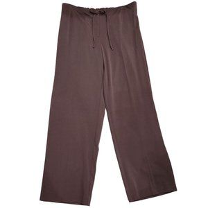 Lane Bryant Brown Elastic Waist With String Soft Wide Leg Pants Size 14/16W